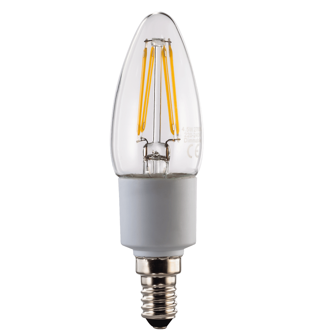XAVAX 112270 LED Filament, E14 replaces 40W candle bulb, warm white, dimmable