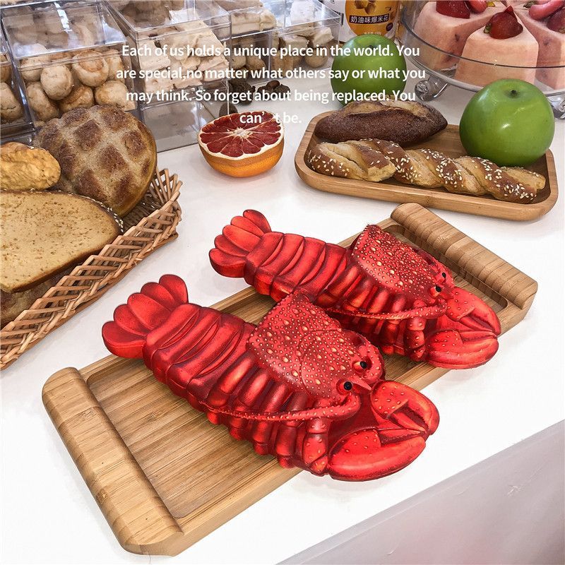 Lobster Slippers Beach Slides Summer Funny Sandals House Slippers For Women