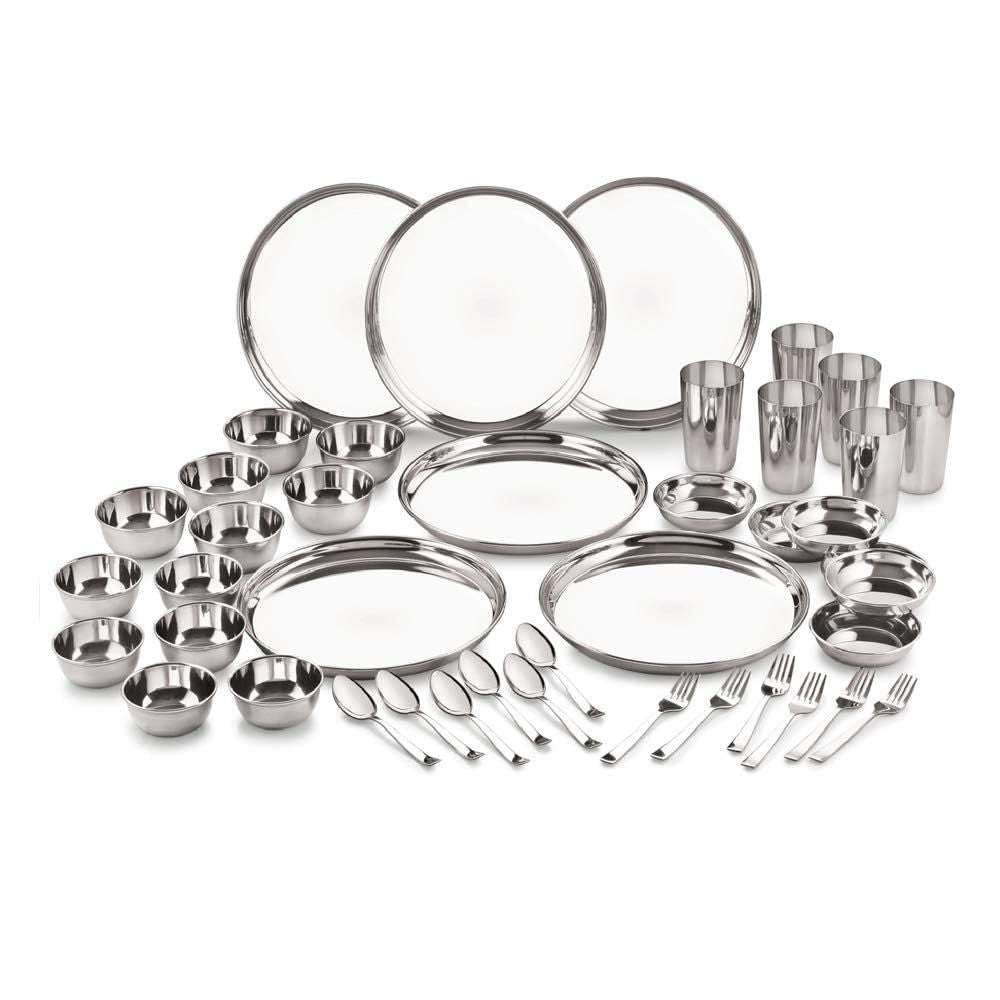 Stainless Steel 42 Pc Dinner Set for Gifting Silver