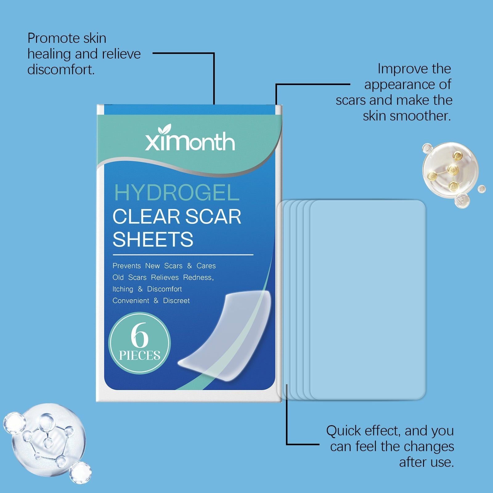 Body Care Patch, Moisturizing Skin Repair, Scar Reduction, Daily Nourishing ,6pcs