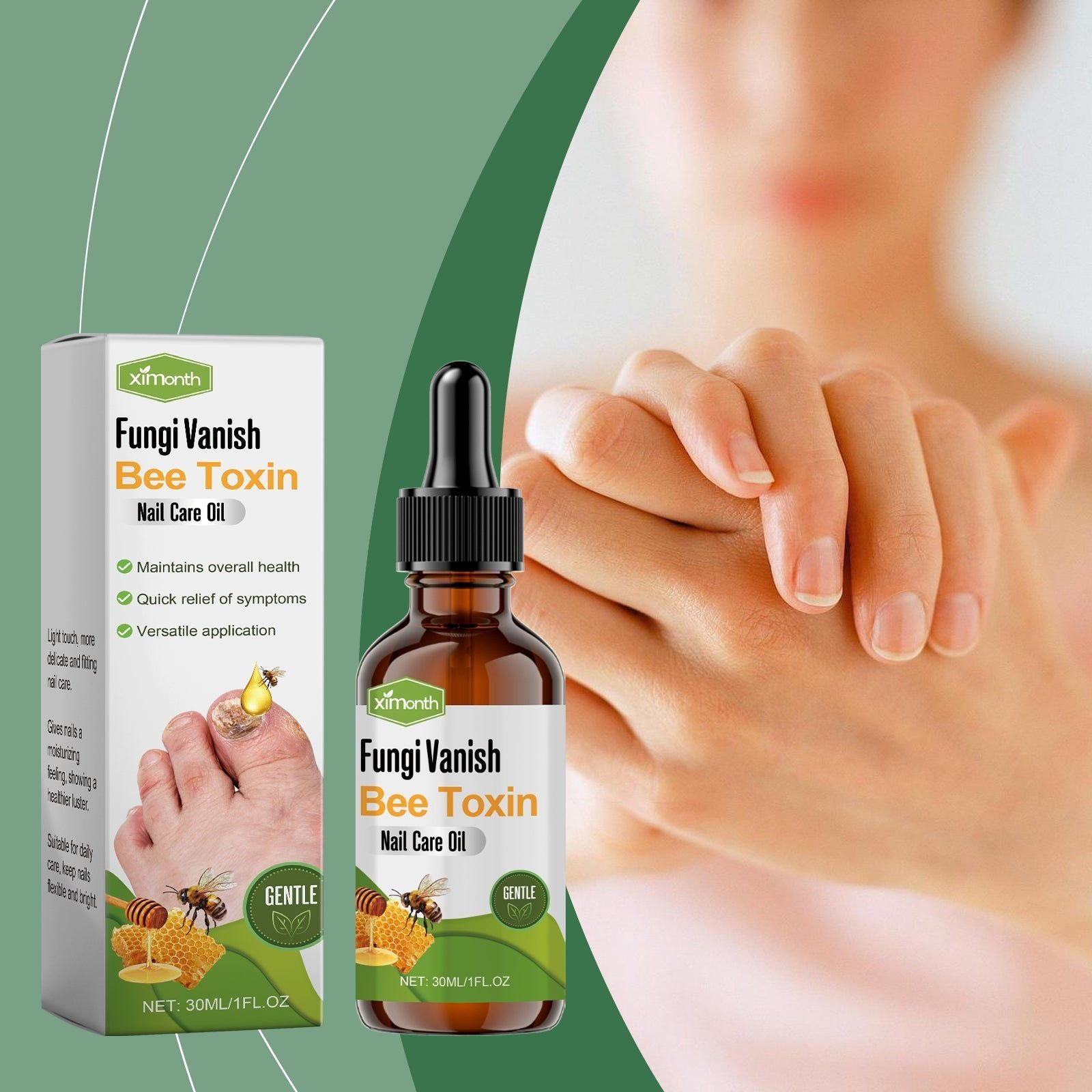 Bee-Venom Nail Care Oil, Moisturizing, Nail Strengthening, Healthy Nails ,30ml