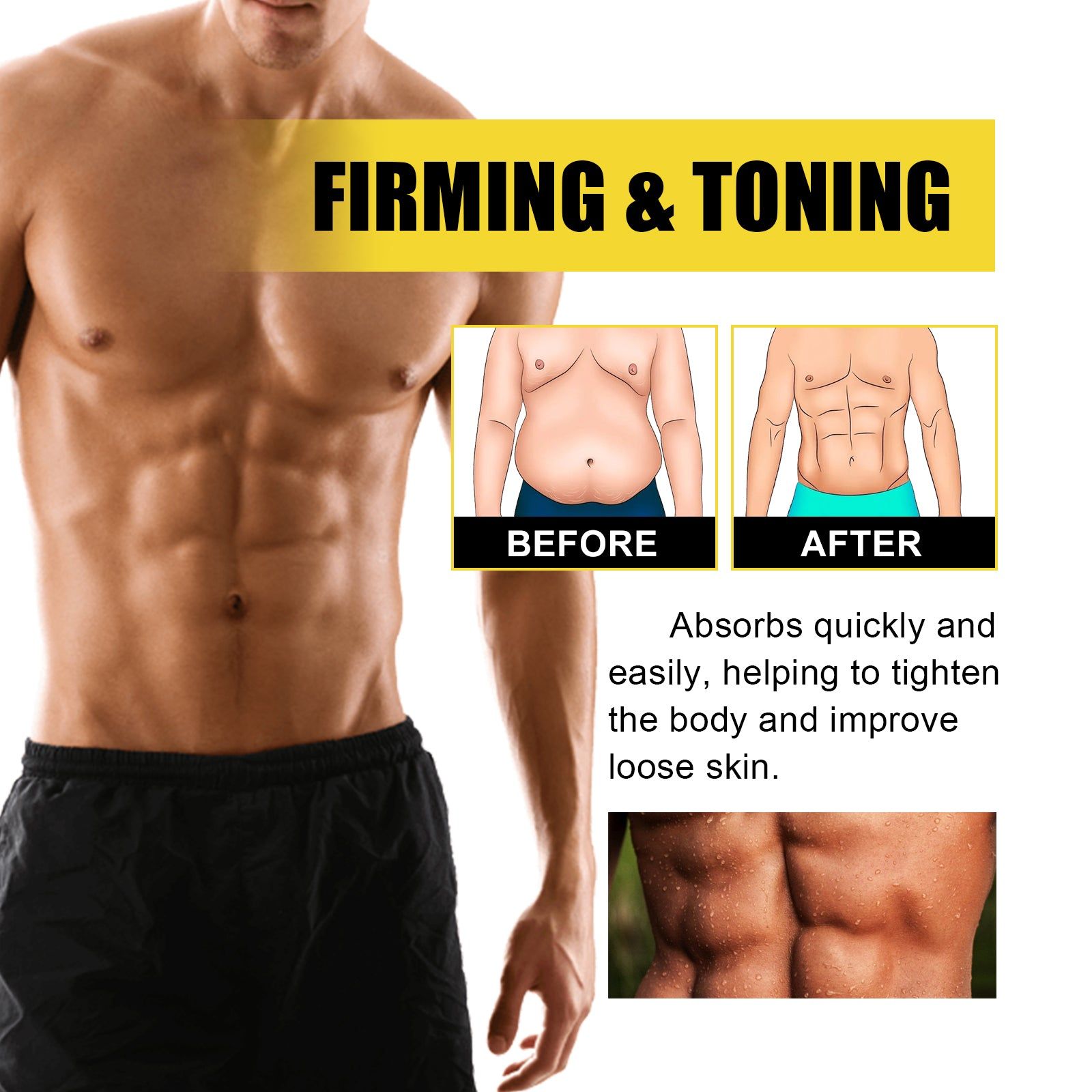 Boost Abdominal Heat and Tightness, Enhance Perspiration with Body Care Cream ,40g