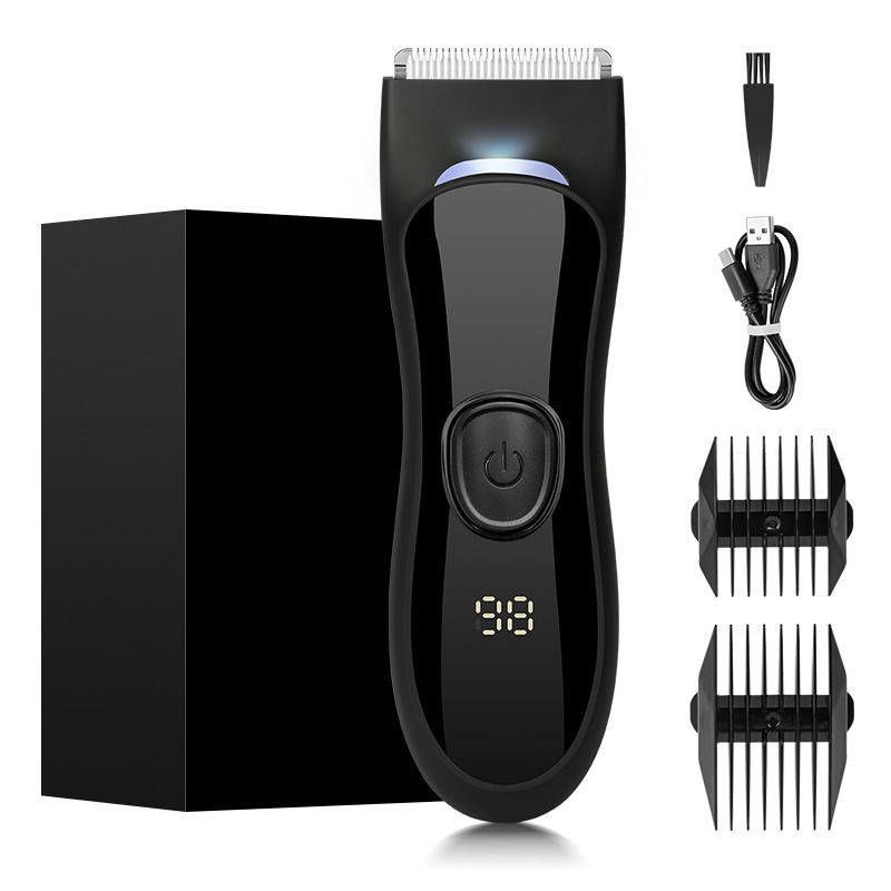 Waterproof Body Hair Trimmer with Digital Display