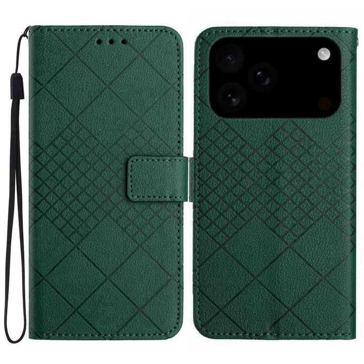 For iPhone 18 Pro Max / iPhone 17 Pro Max Rhombic Grid Texture Leather Phone Case