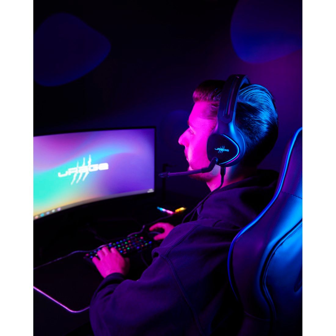 Hama 217861 uRage "SoundZ 400 V2" Gaming Headset, Black