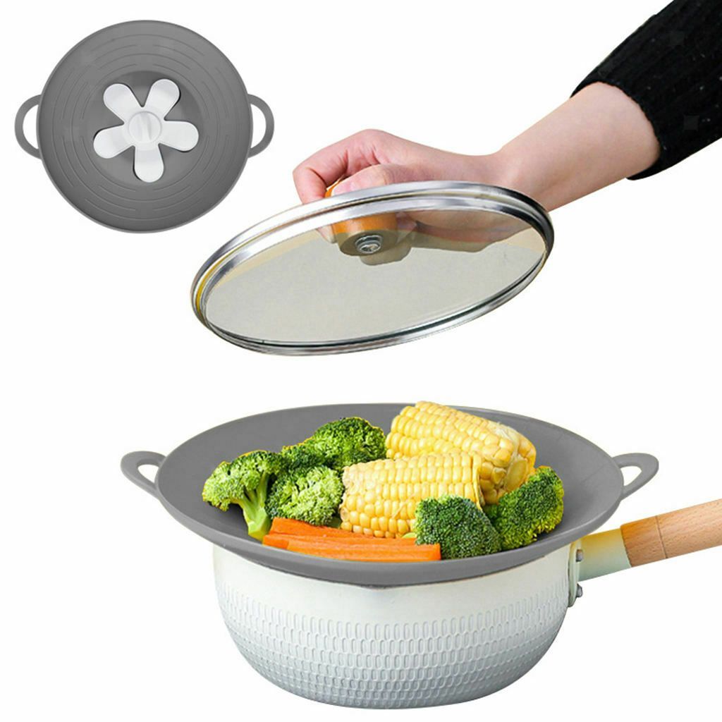 Silicone Spill Stopper Lid  Boil Over Safe Cover Multi Function Kitchen Tool For Steam Pot