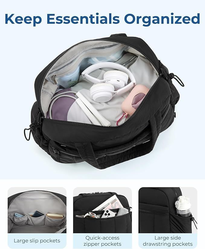 Women Duffle Bag Travel Weekender Carry On Bag Gym Tote with Wet Pocket