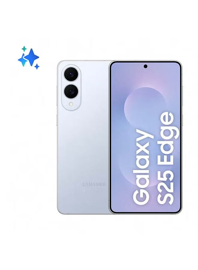 Galaxy S25 Edge AI Phone Dual SIM Titanium Icyblue 12GB RAM 512GB - Middle East Version