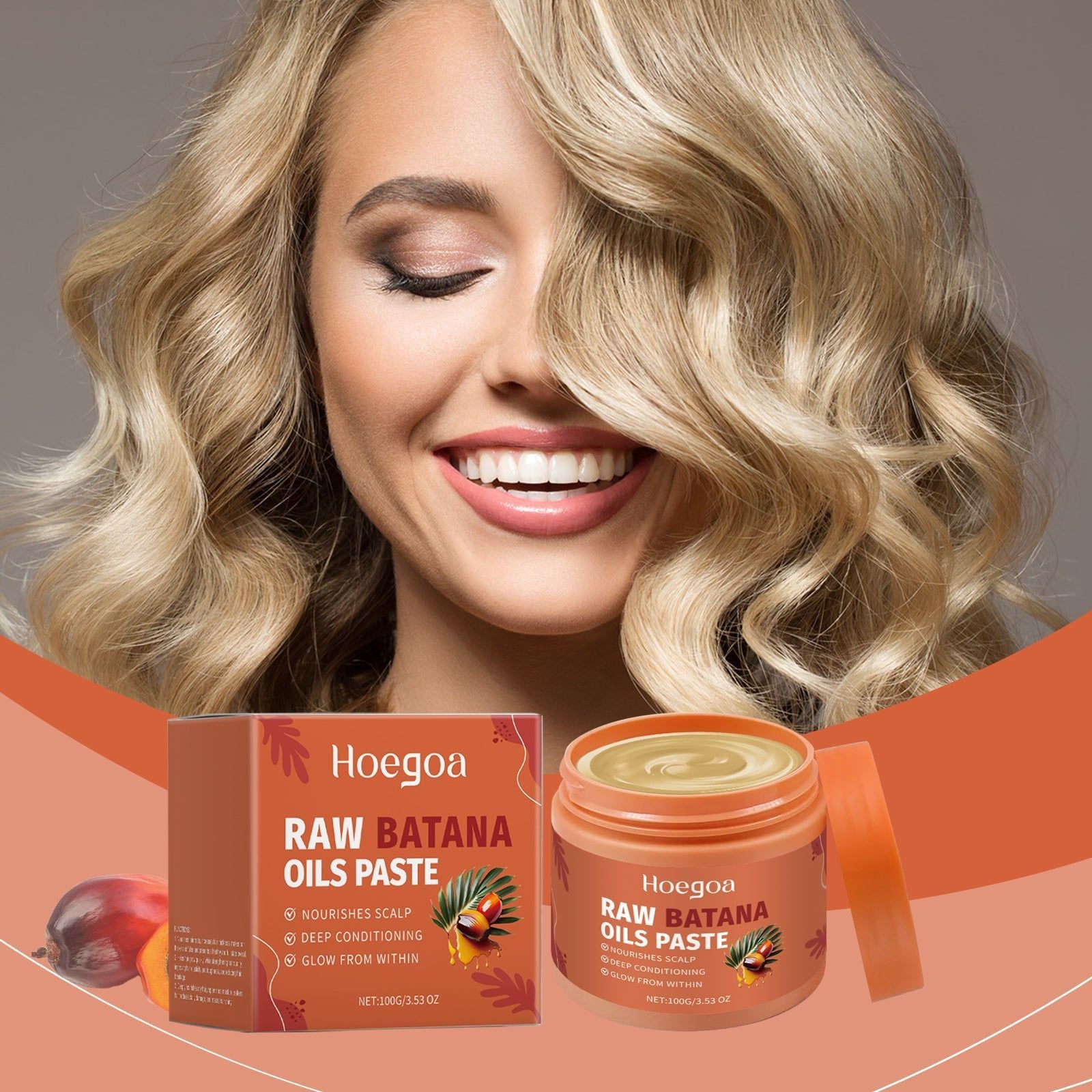 Batana Oil Hair Mask for Nourishing, Moisturizing, Repairing, and Brightening Dry Hair ,100g