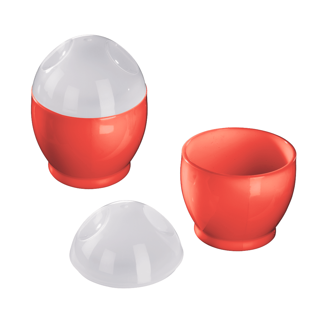 XAVAX 111490 Set of 2 Microwave Egg Cookers, Polypropylene, 6 x 8 cm