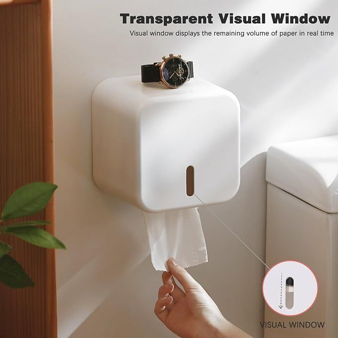 Toilet Paper Holder Wall Mounted self Adhesive Toilet Roll Dispenser