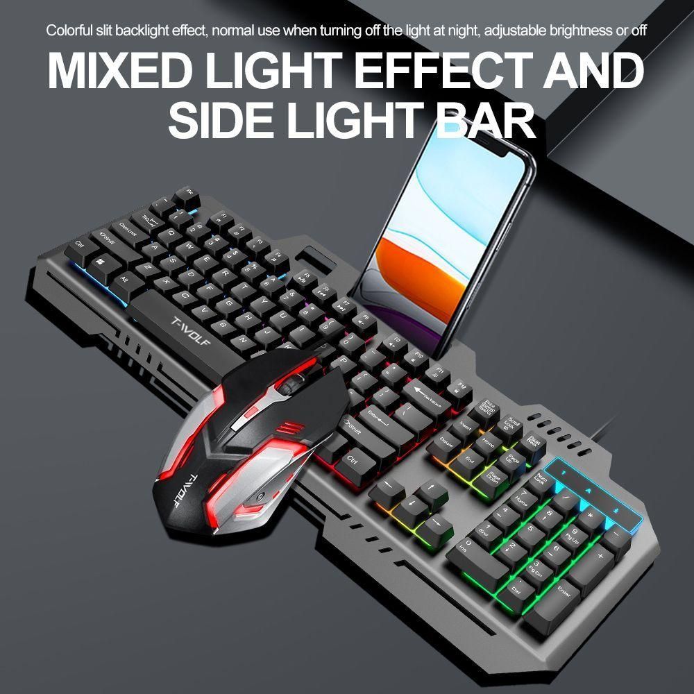 TF600 104-Key Wired Backlit Keyboard and Mouse Combo
