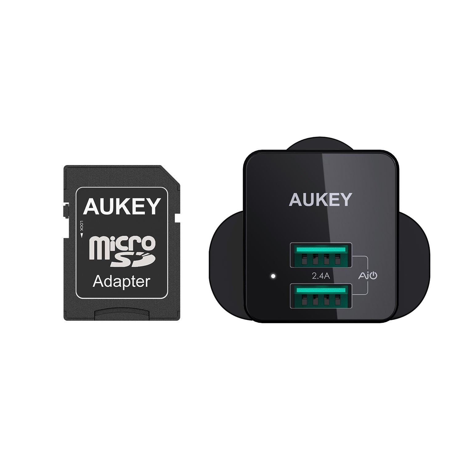 Aukey PA-U32 Dual Port USB Ai-Power Mini Portable Charger - Black