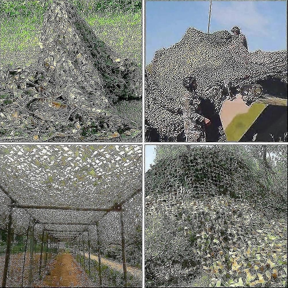 Christmas3x5m 3x8m 3x10m 4x5m Reinforced Camouflage Net Swimming Pool Beach Pavilion Garden Sunshade Camouflage Canvas Net 7 Colors zxin