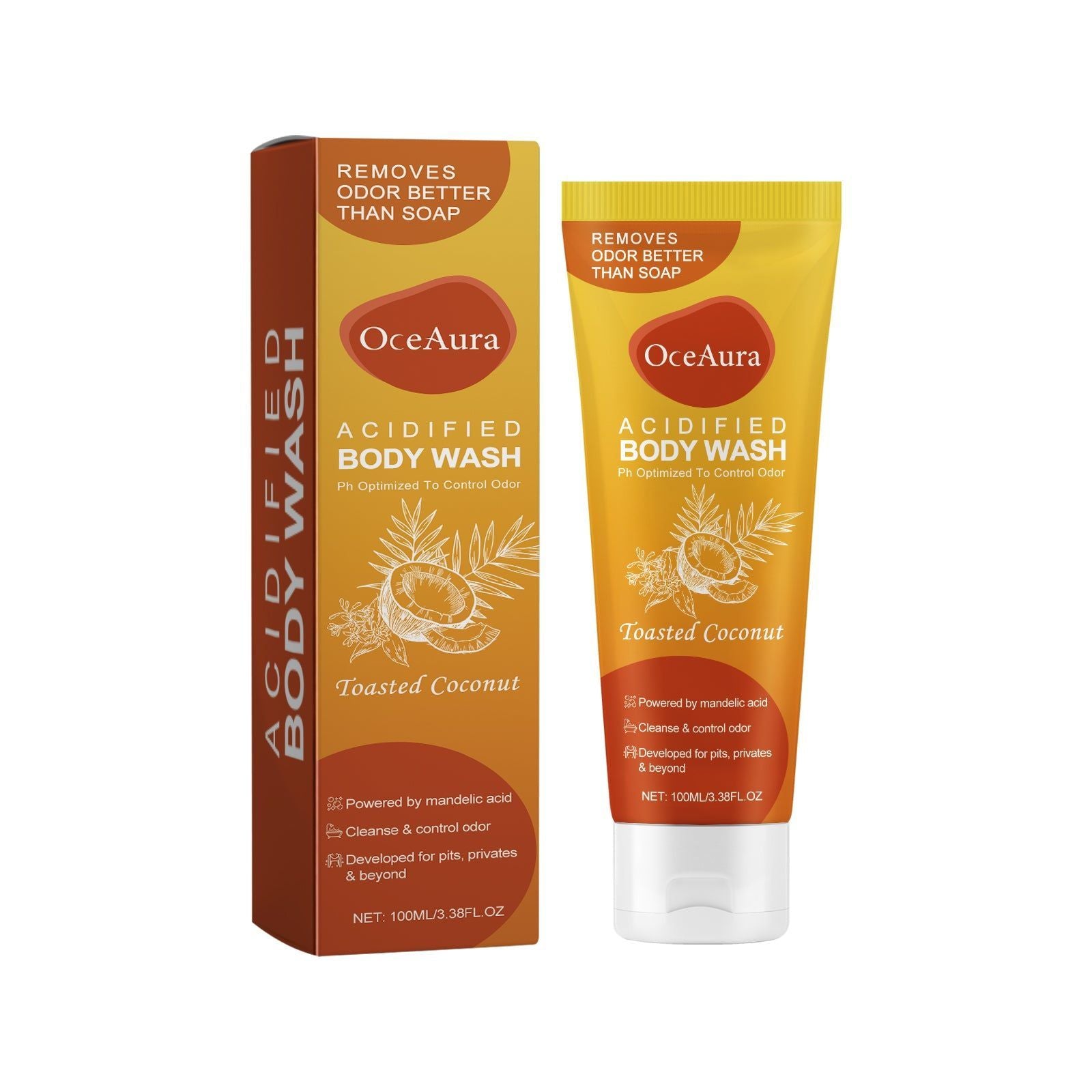Acidified Body Wash, Deep Cleansing, Moisturizing, Skin Glow, Odor Removal ,100ml