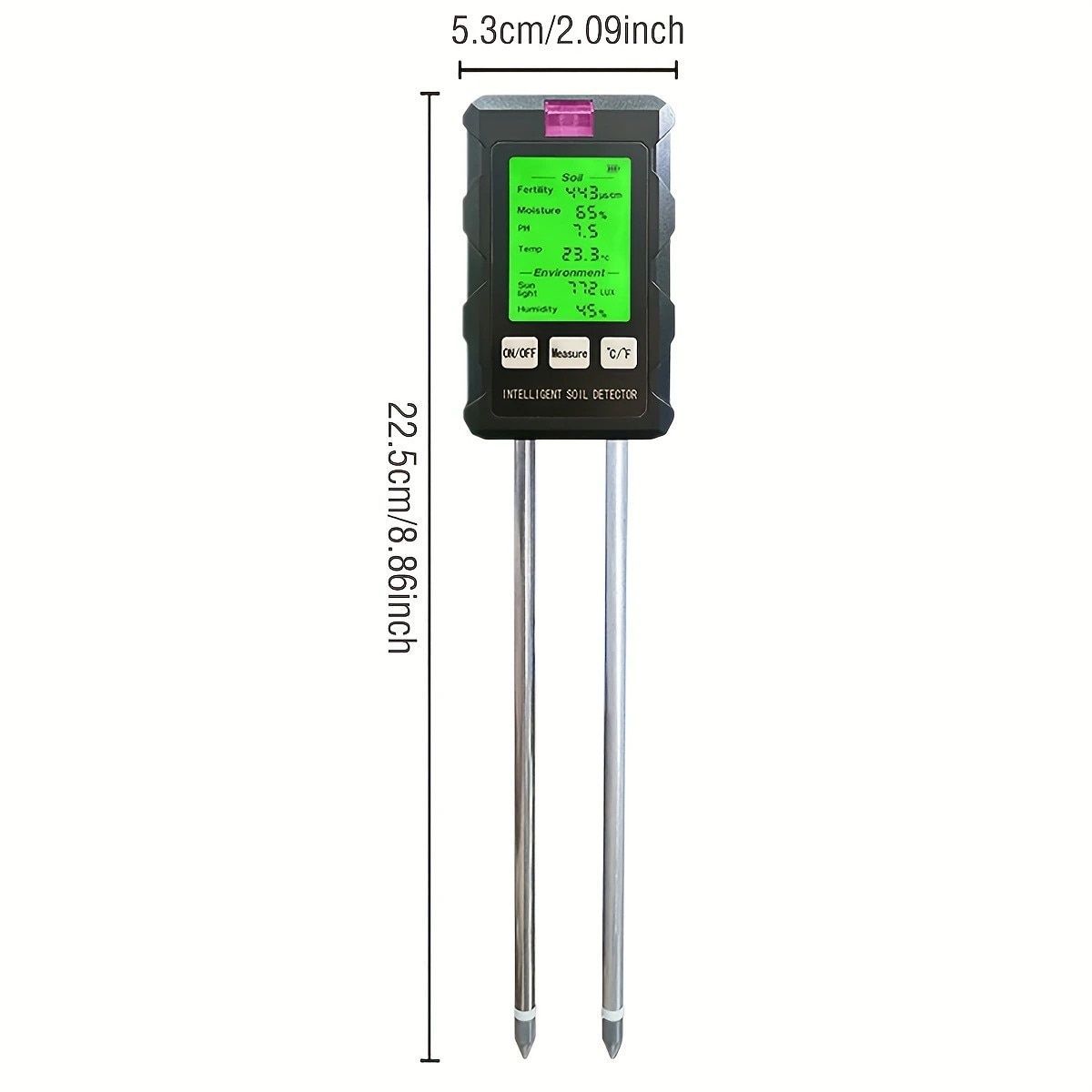 Plant Moisture Tester 6 in 1 Soil pH Tester Digital Plant Monitoring Device with LCD Display