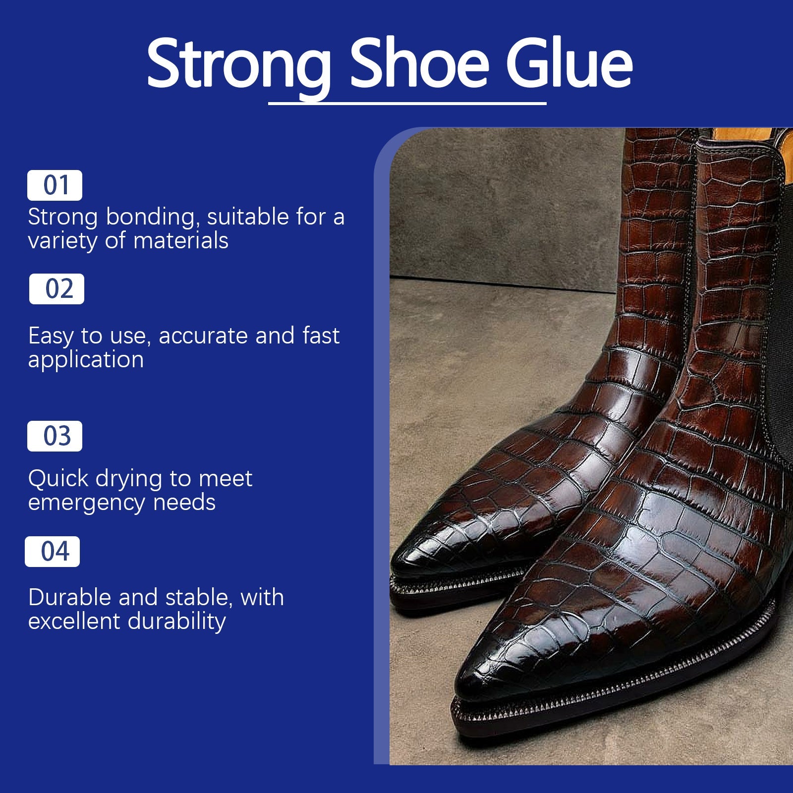 Ultimate Shoe Glue Waterproof Fast-Drying Repair Adhesive for Leather Rubber Sneakers ,1 set