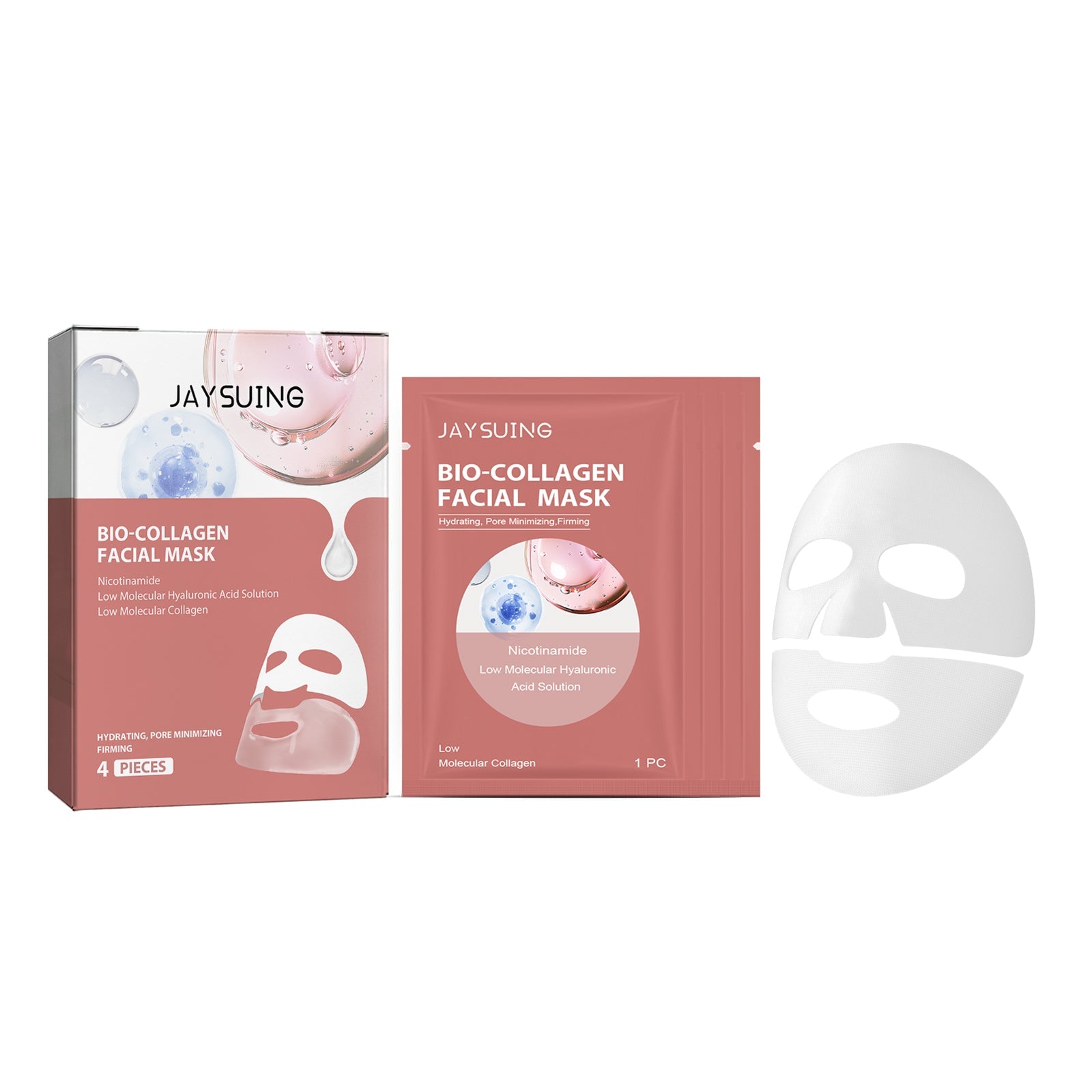 Collagen Mask, Moisturizing Brightening, Skin Elasticity, Fine Lines ,4pieces