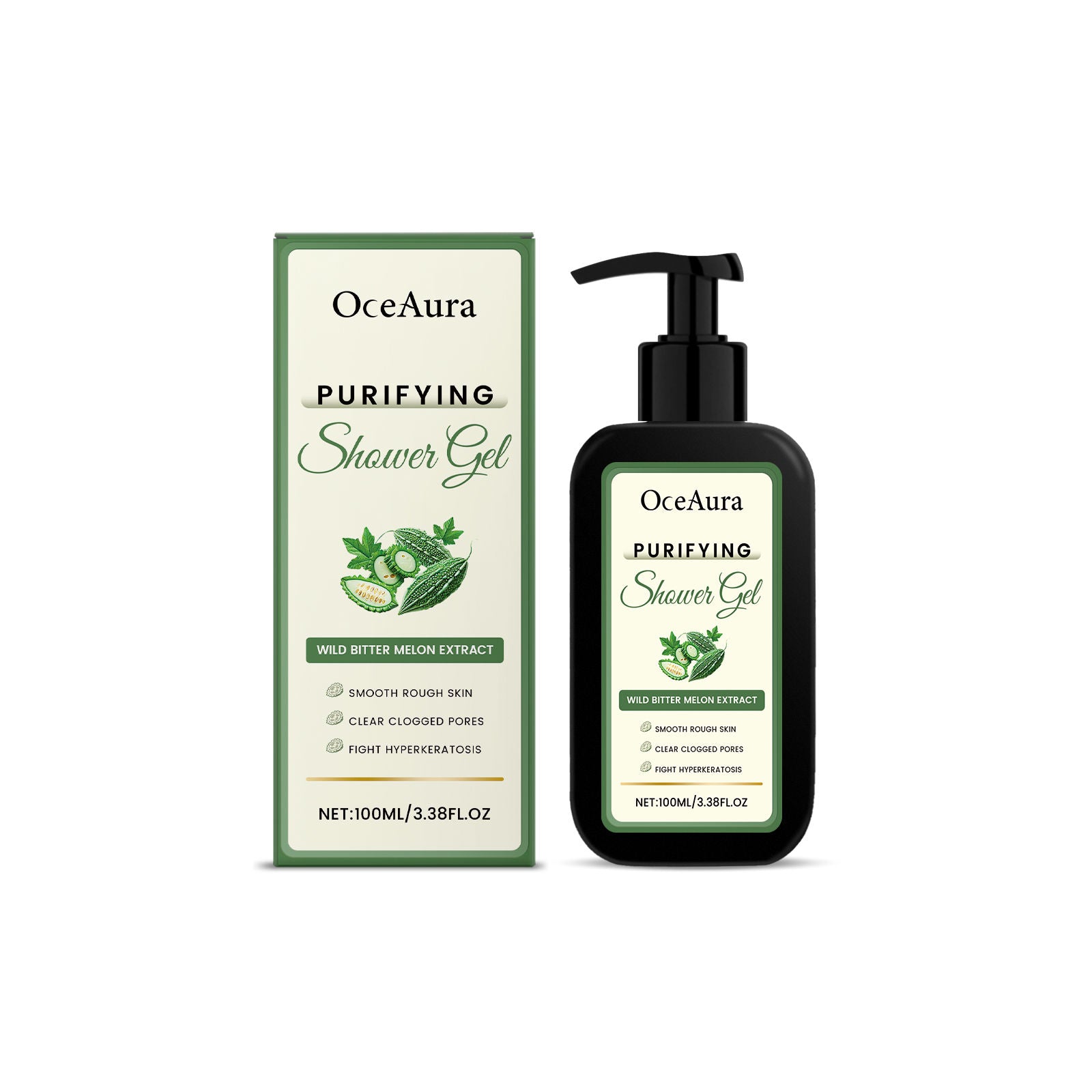 Bitter Gourd Body Wash for Acne, Clear Pores, Brighten Skin, Gentle Moisturizer ,100ml