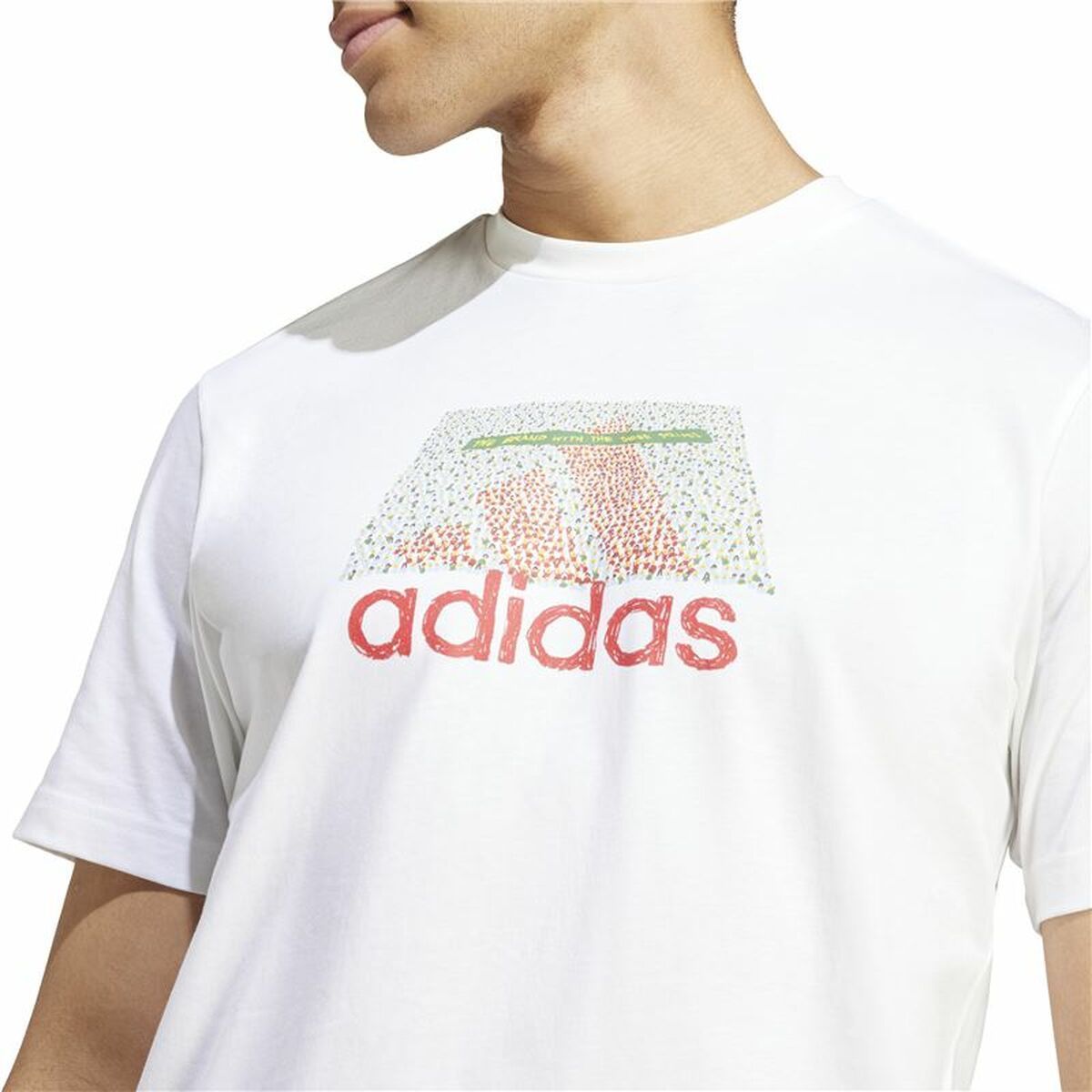 Men’s Short Sleeve T-Shirt Adidas Codes Bos Graphic White