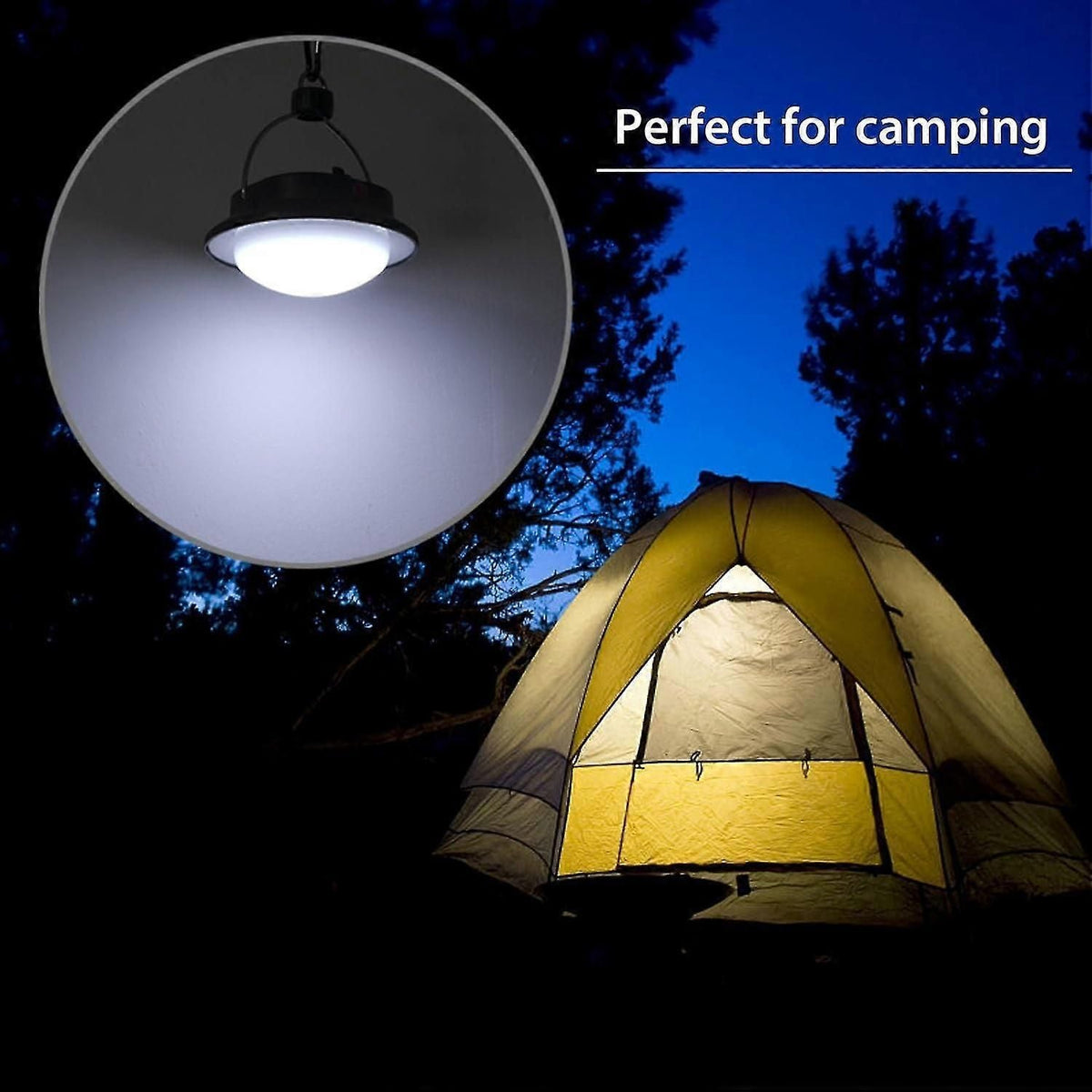 Rechargeable LED Camping Light With USB Power Bank