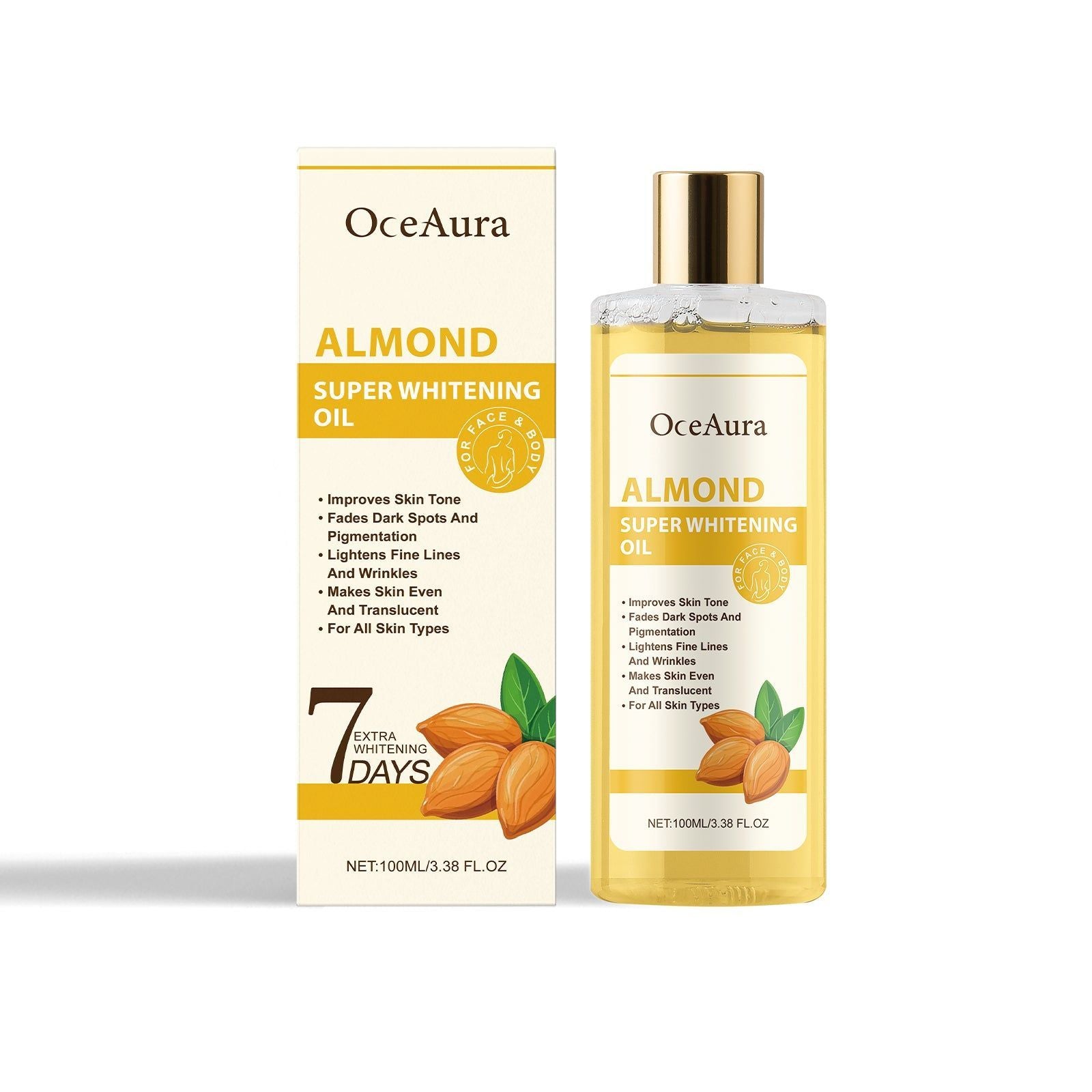7 Day Body Care Oil, Deep Moisturizer, Natural Skin Brightening, Daily Massage Essential ,100ml