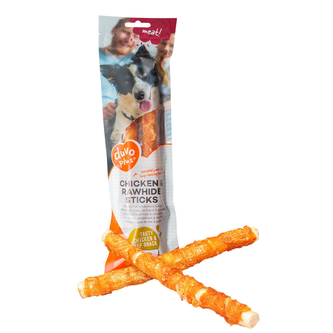 Duvo+ Meat! Chicken & Rawhide Sticks - 2cm