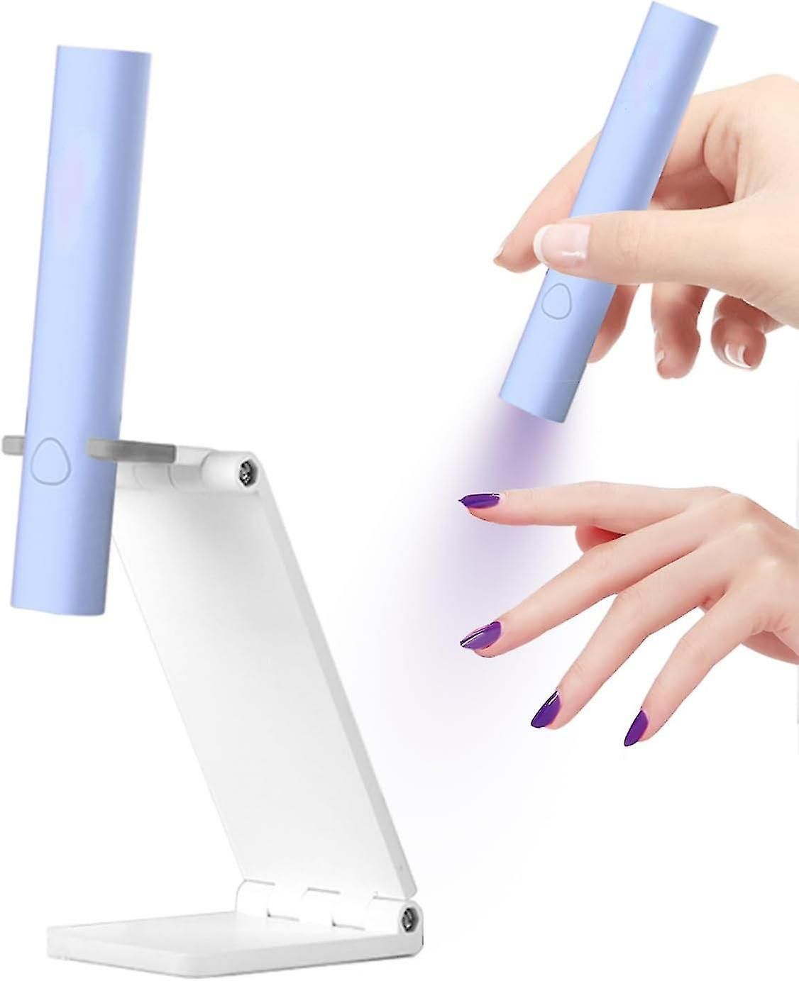 Uv Light For Gel Nails, Mini Uv Led Nail Lamp Handheld With Stand