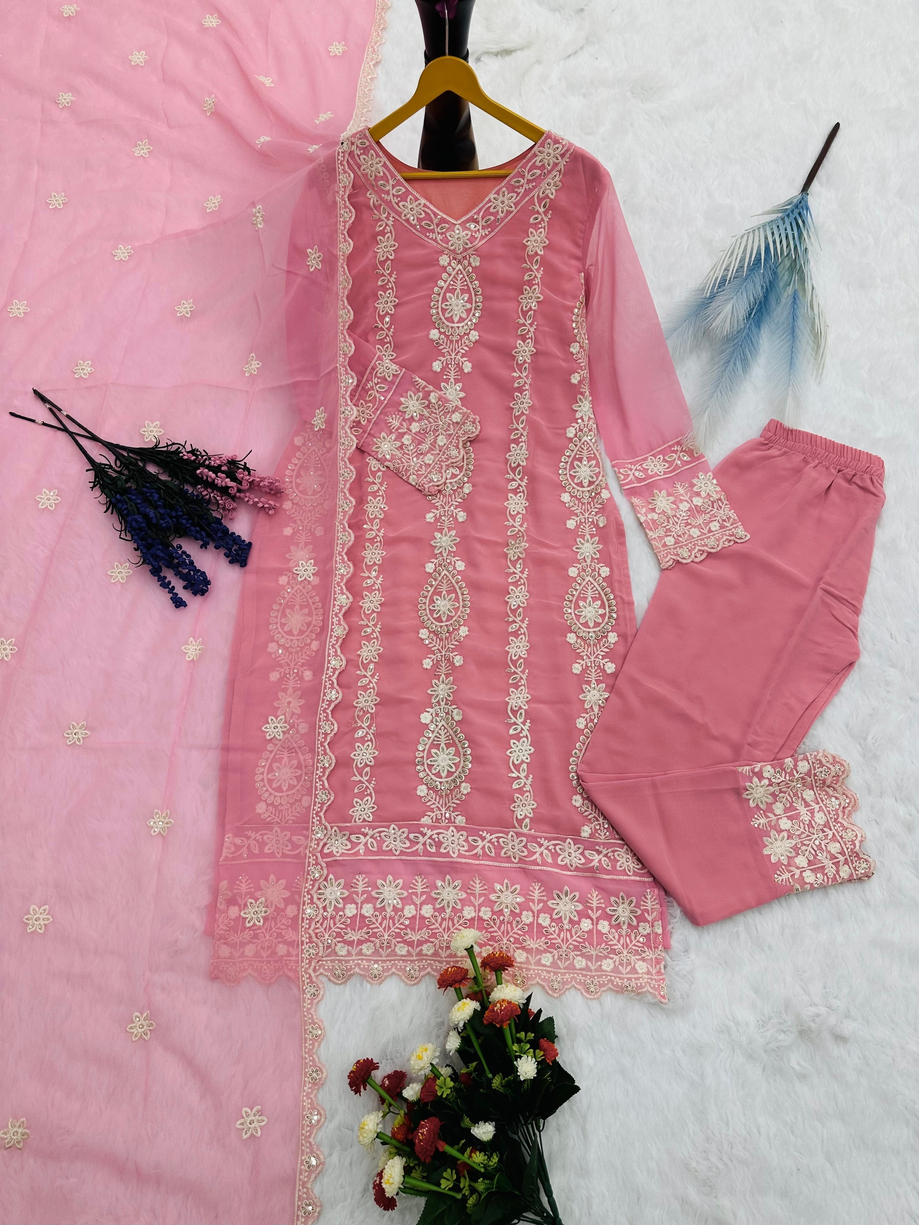 Designer Party Wear Top And Bottom With Beautiful Plazzo