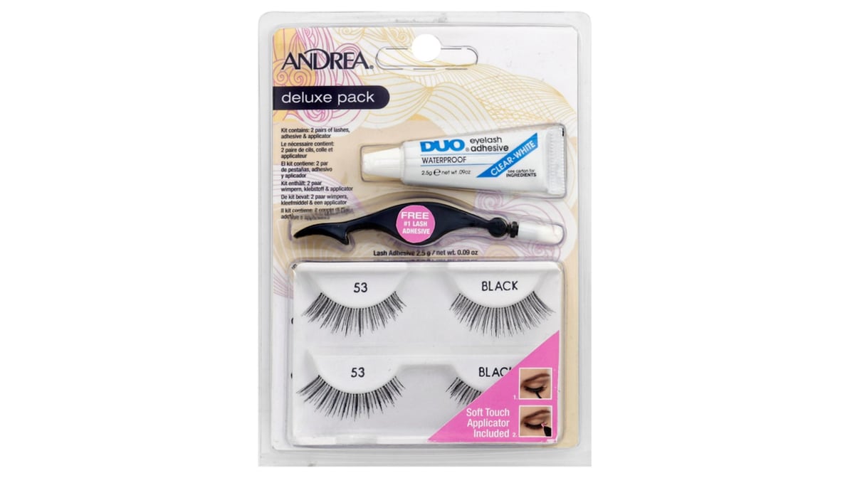 Andrea Deluxe 2 pairs Lashes With Adhesive And Applicator