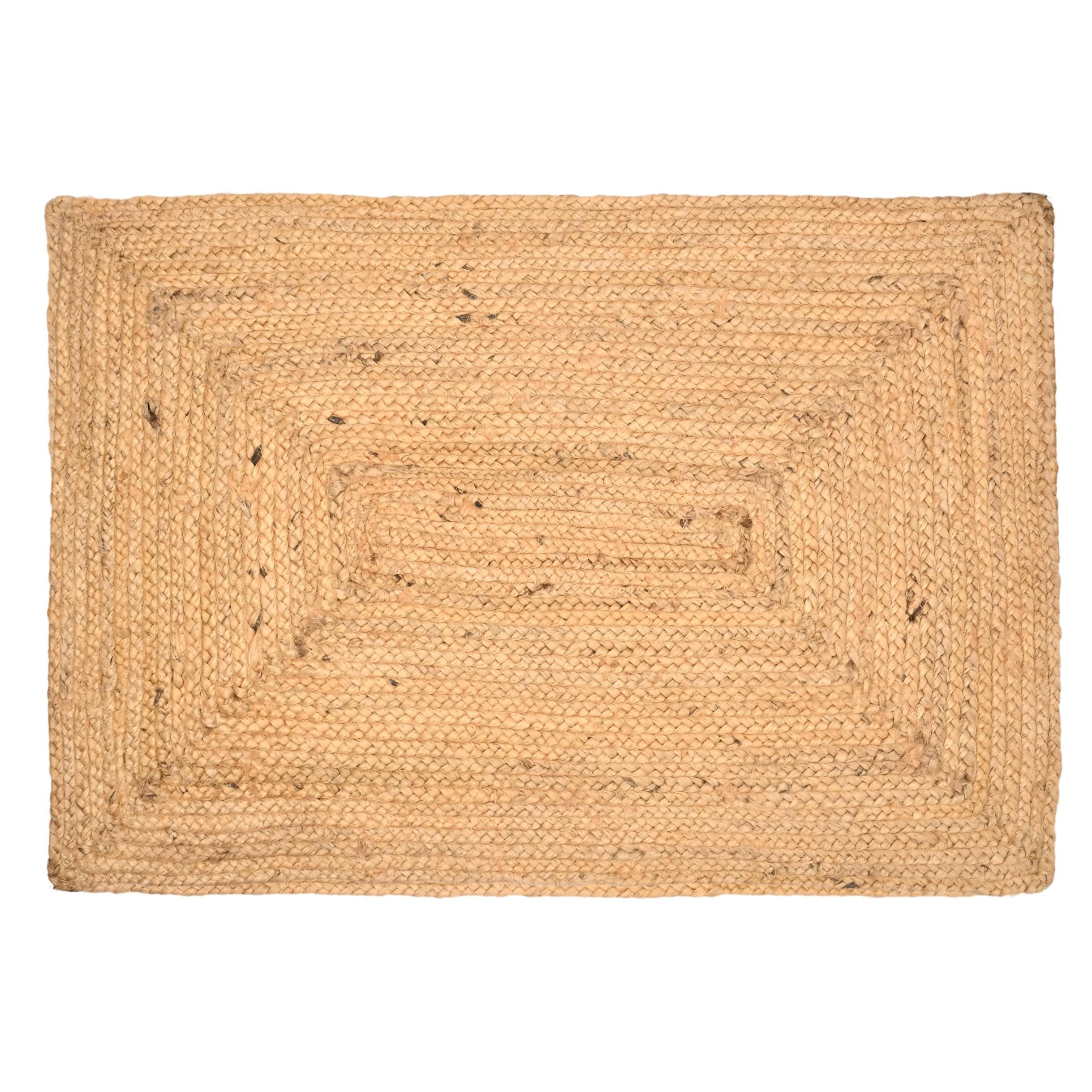 Hand Woven Reversible Jute Burlap Cotton Rag