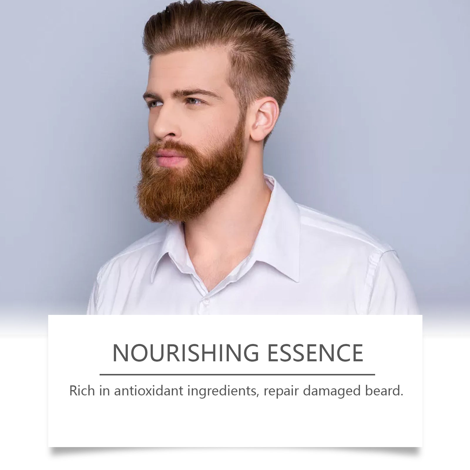 Gentle Beard Care Set, Moisturizing, Repair, Frizz Control, Natural Oils, Soft & Clean ,1set
