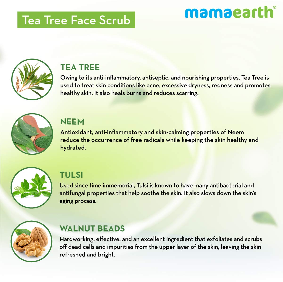 Mamaearth-Tea Tree Face Scrub,100G