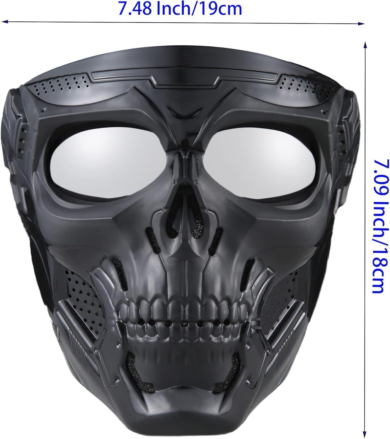 Skull Mask Paintball Tactical Helmet Halloween Party Full Face Mask