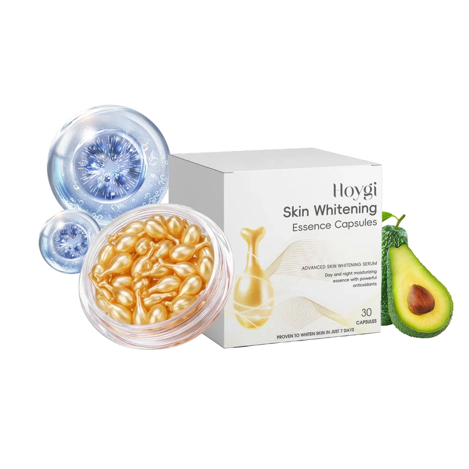Brighten Skin Naturally, Hydrating Capsules for Armpits, Knees, Elbows, Glowing Skin ,30capsule