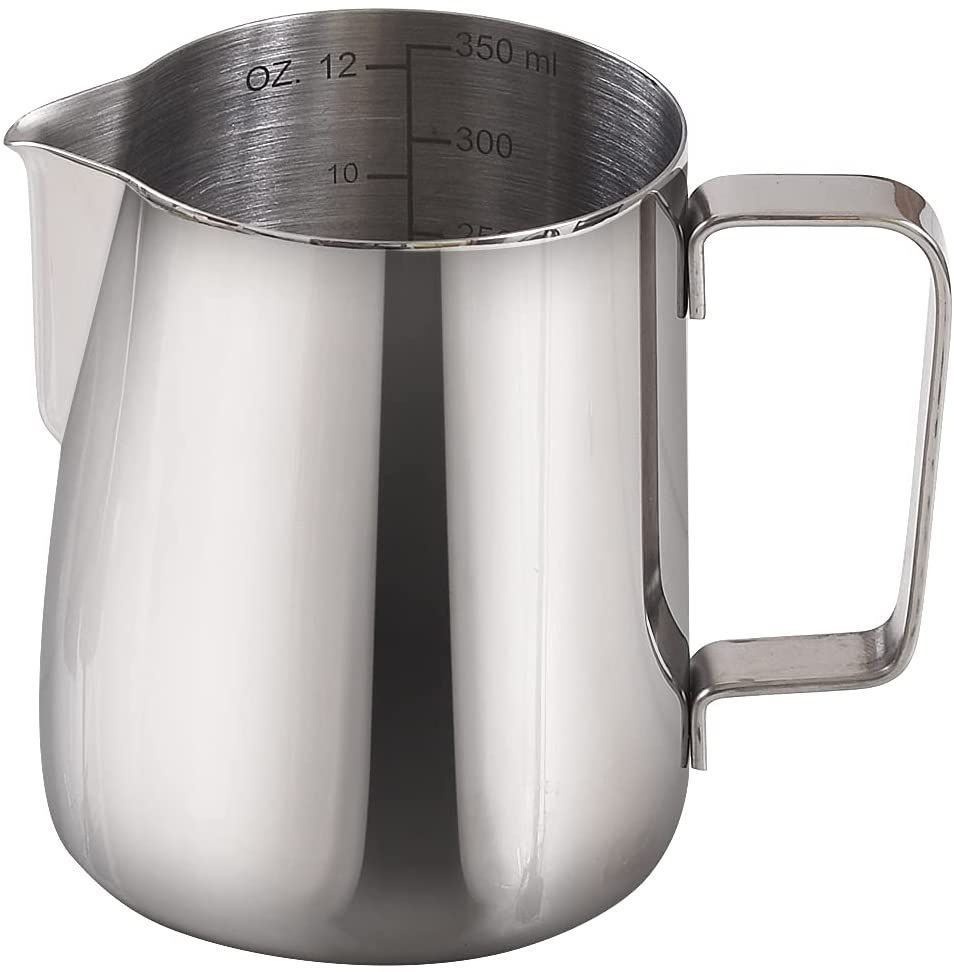 Milk Frothing Jug Espresso Steaming Pitcher Stainless Steel Coffee Foam Cup With Scale