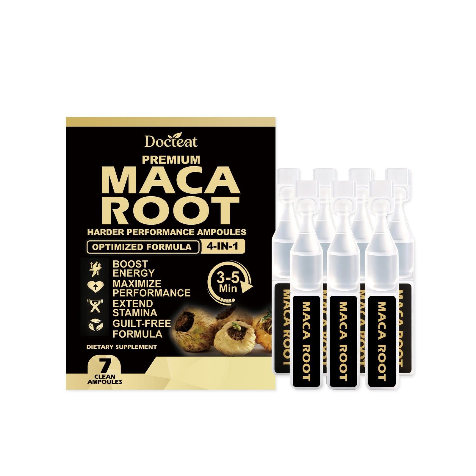 Boost Your Body Care, Maca Drops for Vitality, Endurance, Daily Energy ,7 clean ampoules