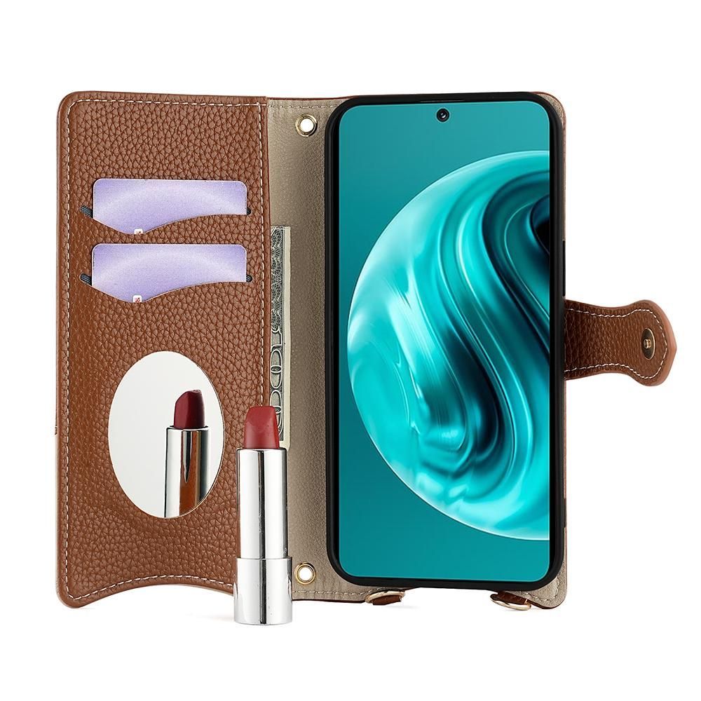 Litchi Leather Case For Huawei nova 12i / Enjoy 70 Pro