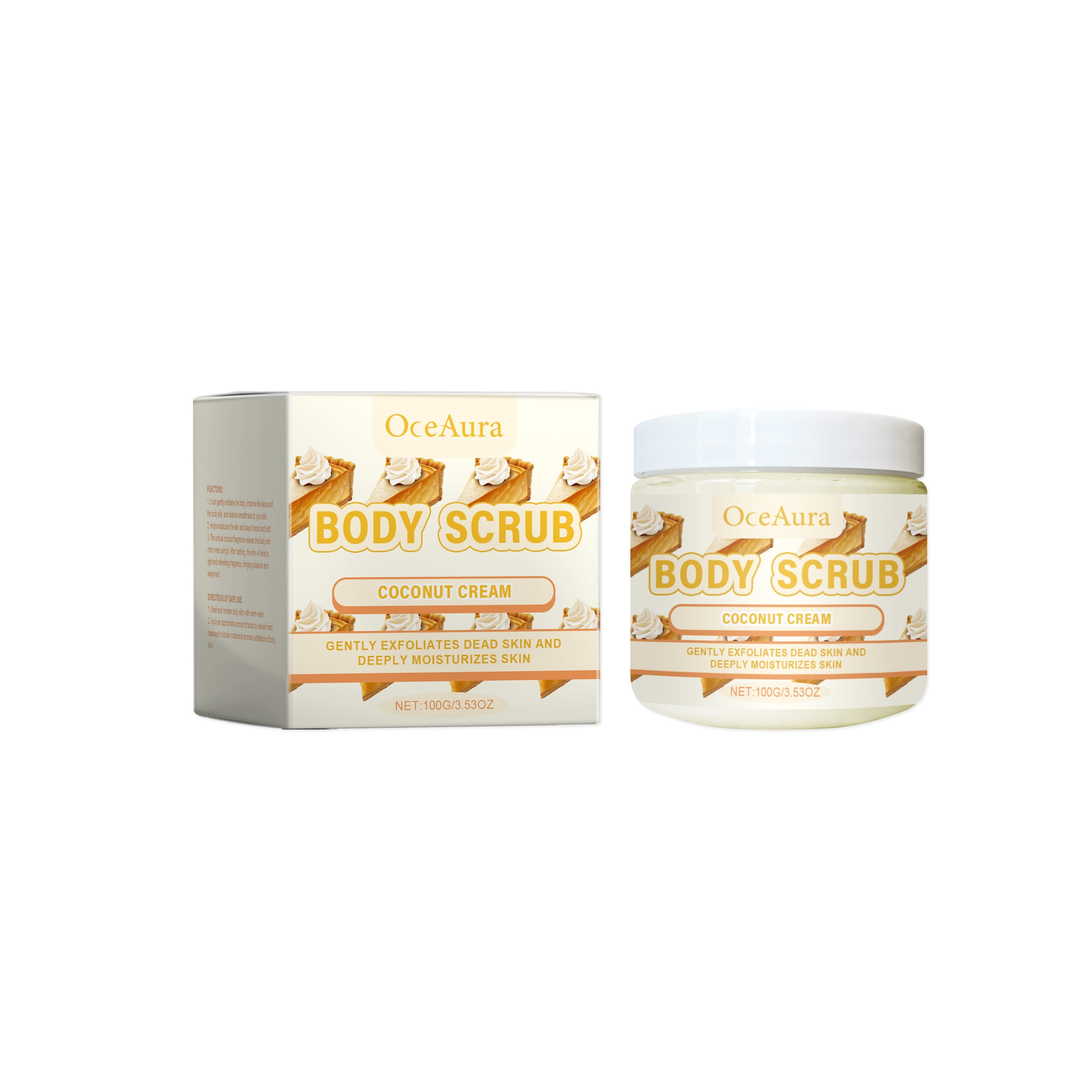Coconut Body Scrub, Gentle Exfoliating Skin Care for Smooth, Soft, Radiant Skin ,100g