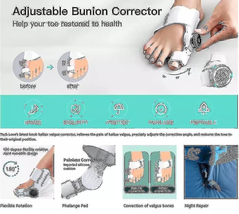Bunion Splint Big Toe Straightener Corrector Feet Pain Relief Hallux Valgus Correction Orthopedic zxin