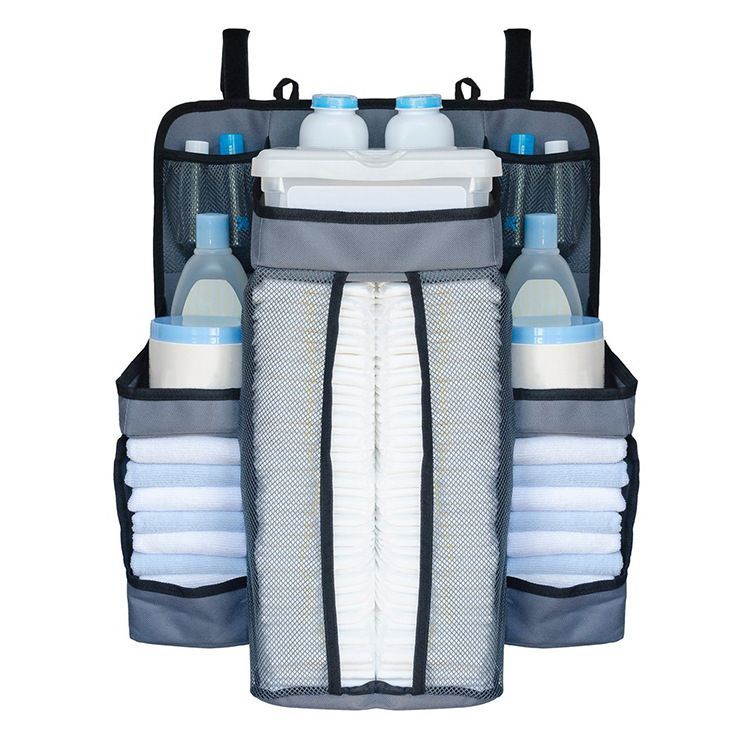 Baby Crib Organizer Bedside Hanging Storage Bag Diaper Bag For Baby Essentials