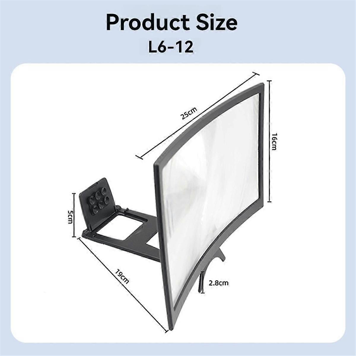 12 Inch Mobile Screen Amplifier HD Video Magnifier Stand
