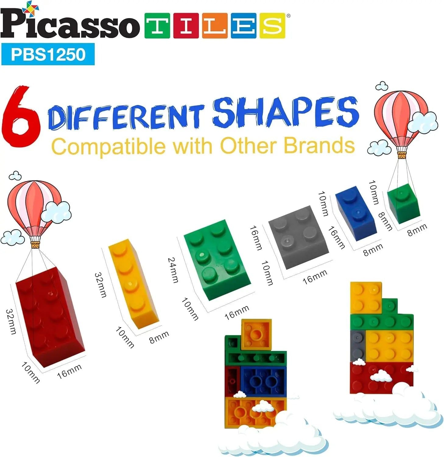 1250 Piece Building Block Set – PicassoTiles