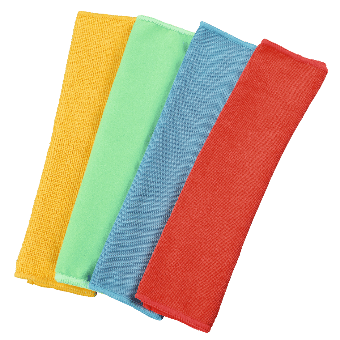 XAVAX 110758 Microfibre Cloths, 30 x 30 cm, blue/green/yellow/red