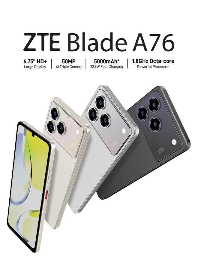 ZTE Blade A76 4G Sand Gold Dual Sim 4GB+8GB RAM + 128GB
