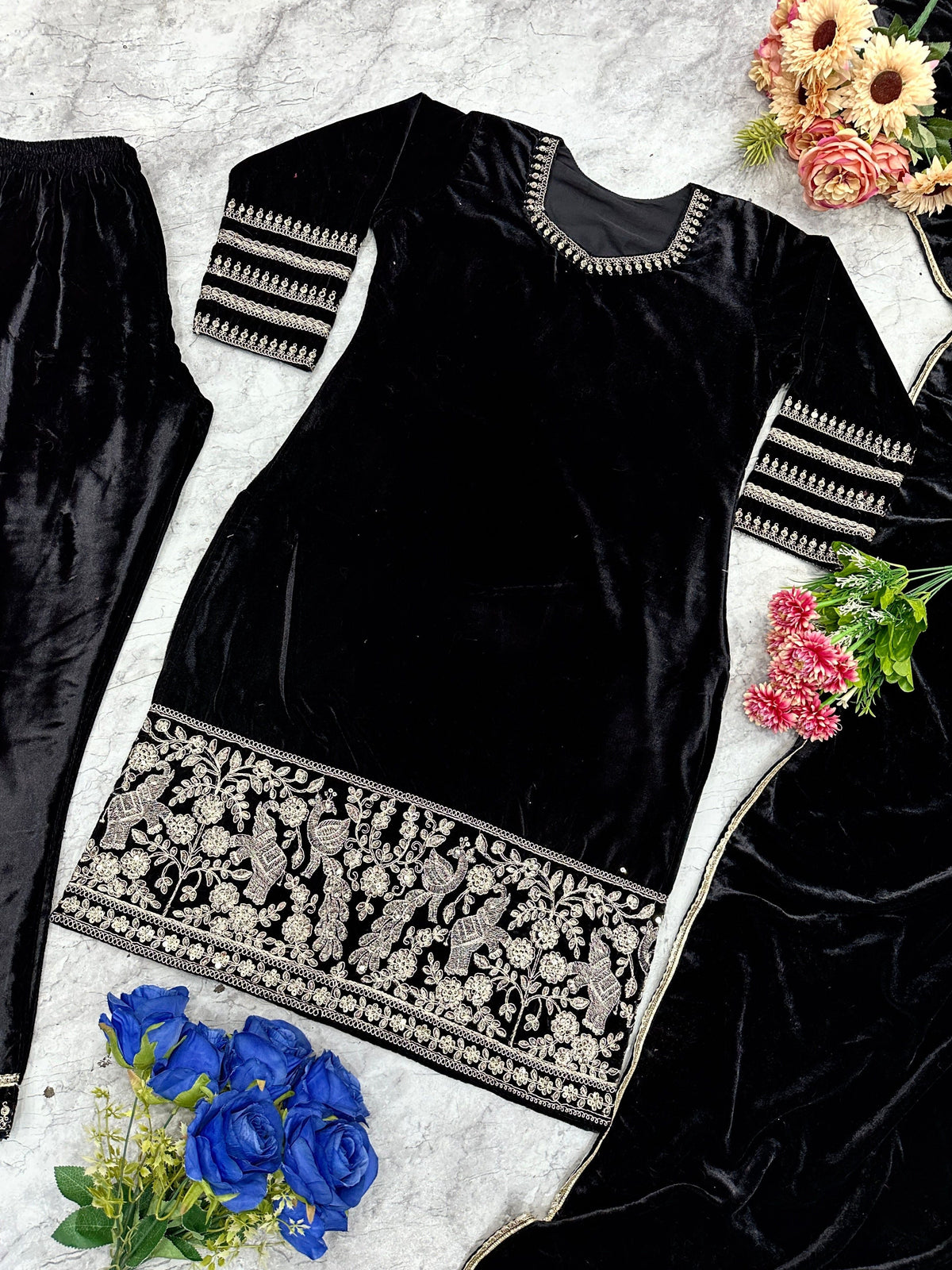 Fab Zone Designer Party Wear Beautiful Top And Bottom With Dupatta