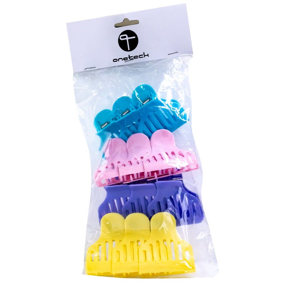 Onetech Plastic Hair Clips 2204, 1x12pcs