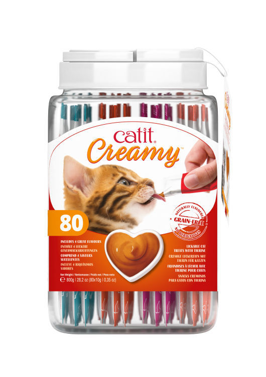 Catit Creamy Lickable Treats Gift Jar 80 x 10g