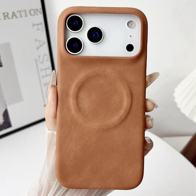For iPhone 18 Pro Max / iPhone 17 Pro Max Skin Feel Sheepskin MagSafe Magnetic Phone Case