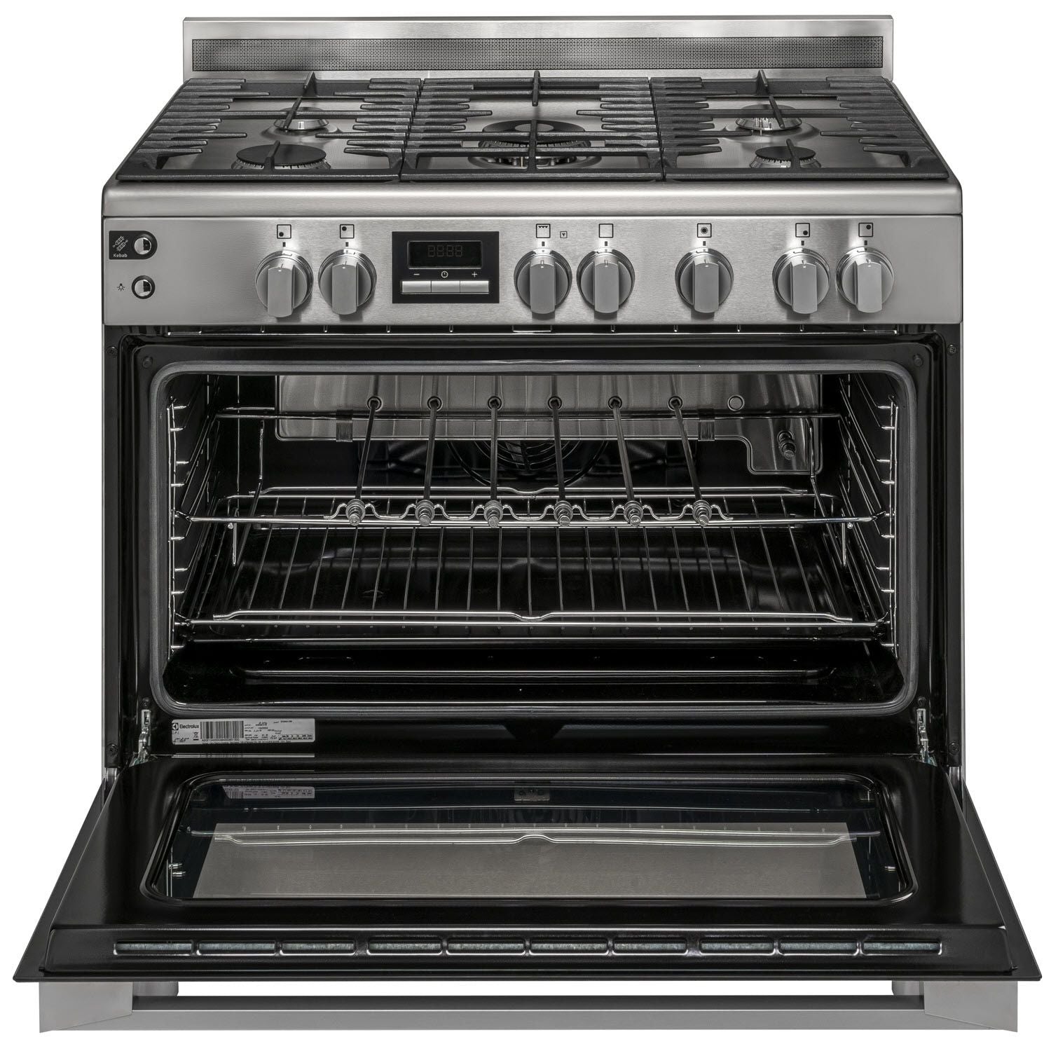 Electrolux EKG9241Z7X UltimateTaste 700 Gas Cooker with Gas Oven & Rotisserie, 5 Burners, 90cm